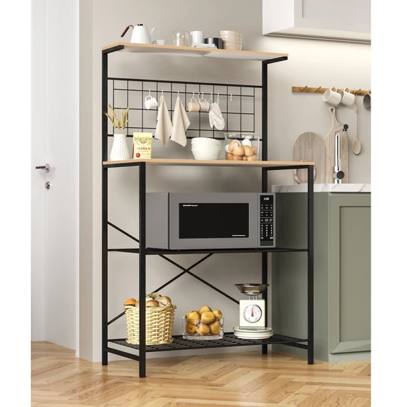 Eportatif Çok Amaçlı Dolap Mutfak Rafı Bango Masa Beyaz 1434