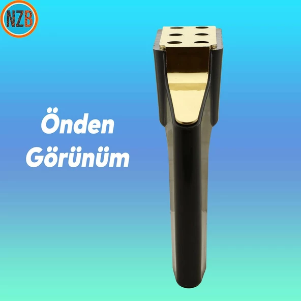 Mobilya Yükseltici Kanepe Sehpa TV Ünitesi Koltuk Ayağı 16 cm Siyah Gold Baza Ayak - Resim 5