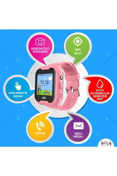 Wiky Watch 4G Görüntülü Konuşma Akıllı Çocuk Saati Pembe - 4
