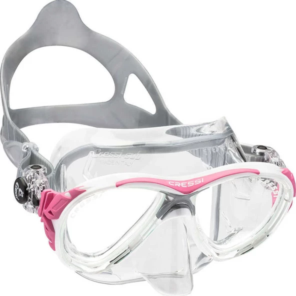 Cressi Eyes Evolution Crystal Dalış Maskesi  CLEAR-PINK