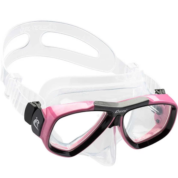 Cressi Focus Dalış Maskesi  CLEAR-PINK