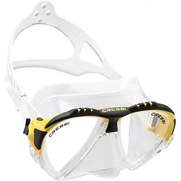 Cressi Matrix Dalış Maskesi  CLEAR-YELLOW