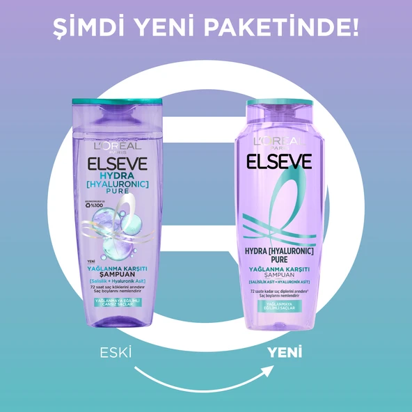 L'Oréal Paris Elseve Hydra [Hyaluronic] Pure Salisilik Asit İçeren Yağlanma Karşıtı Arındırıcı Şampuan 300 ml - 6