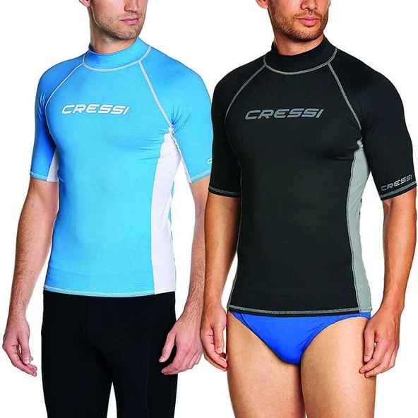 Cressi Rash Guard Man Kısa Kollu T-Shirt  BLACK-GREY NO:2 - S