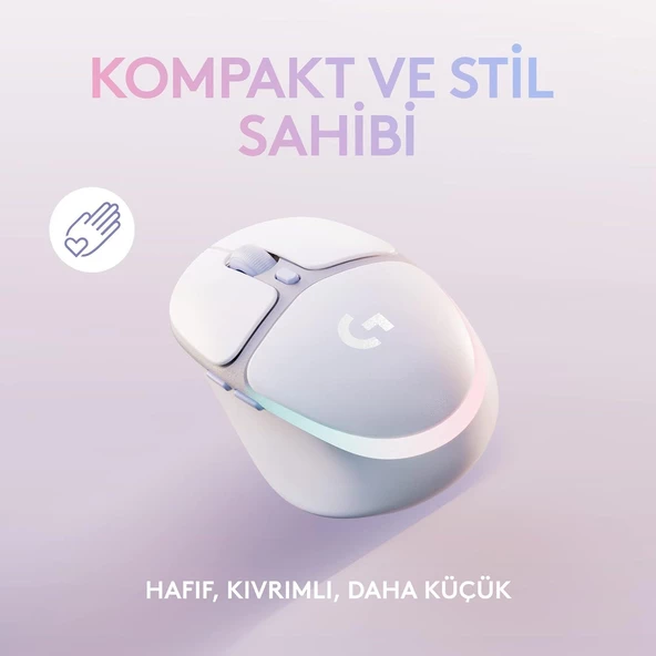 logitech G Aurora G705 Lıghtspeed Kablosuz Oyuncu Mouse - Beyaz - 4