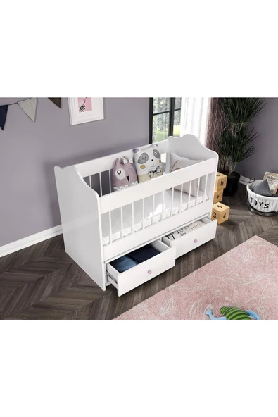 ROSEPAL Peri Rose Anne Yanı Pembe Kulplu Beşik - 2