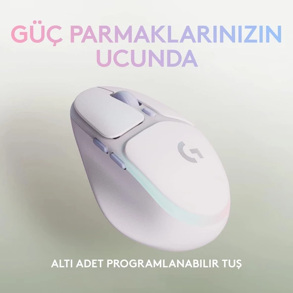 logitech G Aurora G705 Lıghtspeed Kablosuz Oyuncu Mouse - Beyaz - 2
