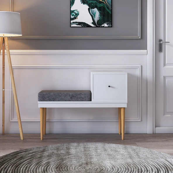 ROSEPAL Paris Modern Beyaz Rüya Çok Amaçlı Puf - 3