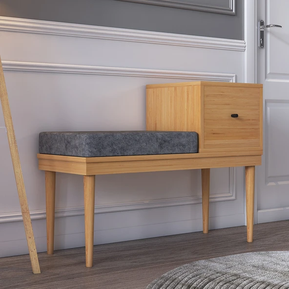 ROSEPAL Paris Modern Bambu Çok Amaçlı Puf