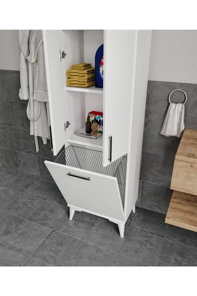 ROSEPAL Sezar Kirli Sepetli Banyo Dolabı - 3