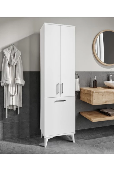 ROSEPAL Sezar Kirli Sepetli Banyo Dolabı