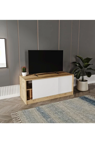 ROSEPAL Julia Tek Çekmeceli Makyaj Masası , 2 Kapaklı Tv Ünitesi , Ayakkabılık Çok Amaçlı Mobilya - 7