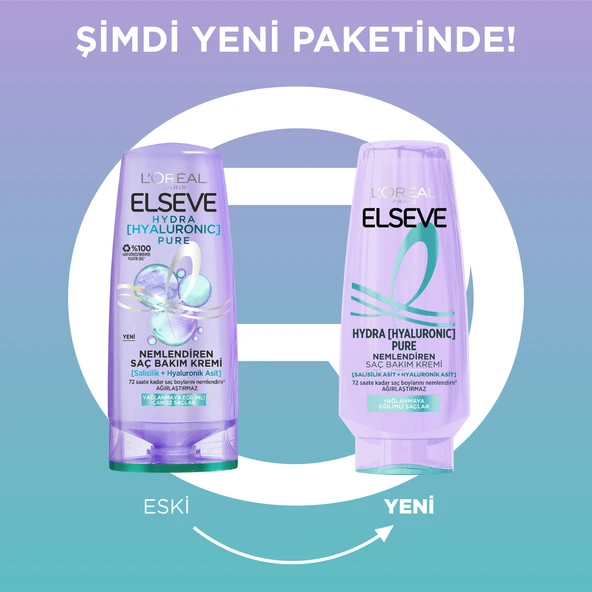 L'Oréal Paris Elseve Hydra [Hyaluronic] Pure Salisilik Asit içeren Yağlanma Karşıtı Nemlendirici Saç Kremi 250 ml - 4
