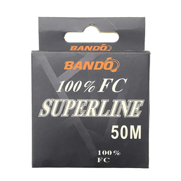 Bando Süperline %100 FluoroCarbon Misina  Standart 0.38MM - 50MT - 9.1KG - 6