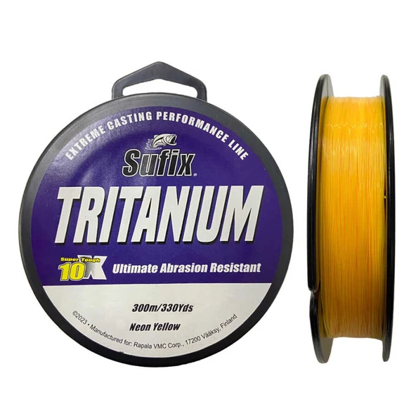Sufix Tritanium Surf Misina  NEON YELLOW 0.30MM - 300MT - 6.3KG