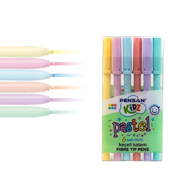 Pensan Kidz Pastel Keçeli Kalem 6 Renk - 2