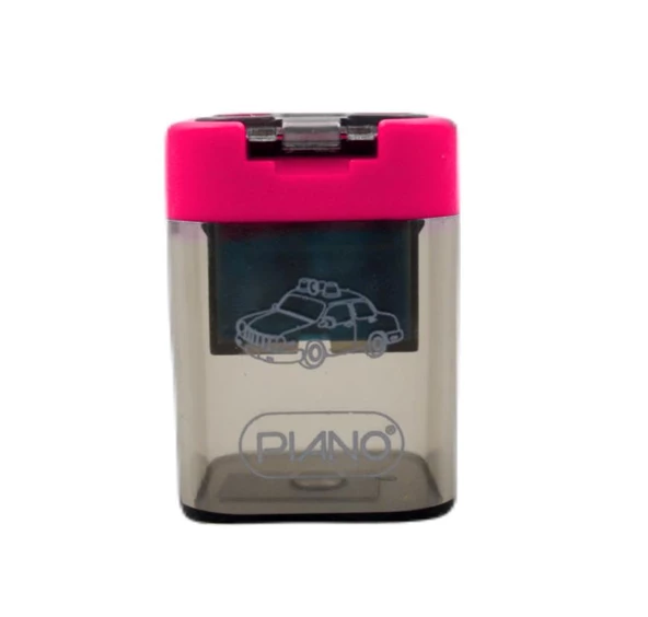 Piano Kalemtıraş Çift Bıçaklı Hazneli Neon Ckt-278 - 4