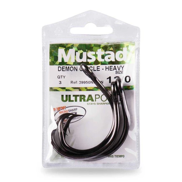 Mustad Olta İğnesi 39950 NPBN 3 lü  METALİK SİYAH NO:10-0 - Resim 3