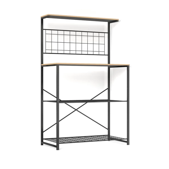 Eportatif Çok Amaçlı Dolap Mutfak Rafı Bango Masa Füme 1435 - 6