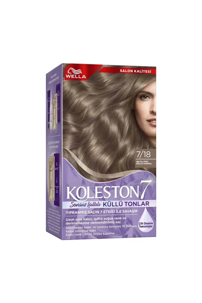 Wella Koleston Supreme Kit 7/18 Işıltılı Inci Küllü Kumral *18 - 4