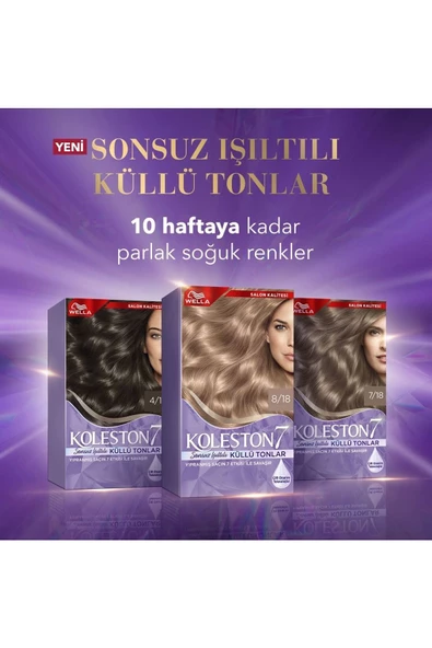 Wella Koleston Supreme Kit 7/18 Işıltılı Inci Küllü Kumral *18