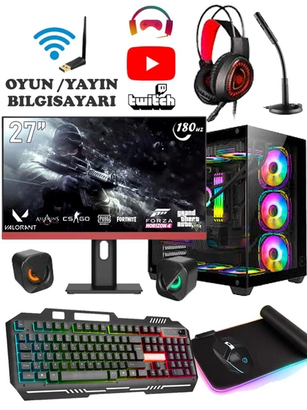 RAMTECH GENERAL X20 İ7 12700F 4060 8GB 1TB M2 SSD 32GB RAM 27'' 180HZ PİVOT MASAÜSTÜ OYUNCU BİLGİSAYARI