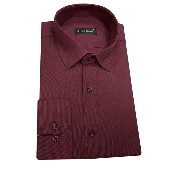 Atilla Özer Uzun Kol Slim Fit Erkek Gömlek-6856 - 2
