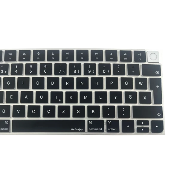 Apple Magic Keyboard 3 A2449 A2450 A3118 A3203 Türkçe F Klavye Koruyucu – ISO Ters L Enter Silikon - Resim 3