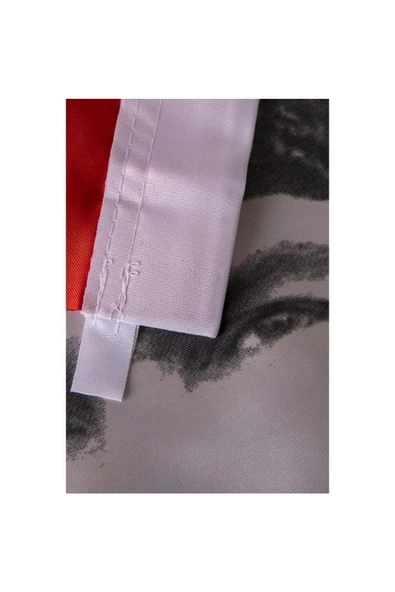 K.atatürk Imzalı Türk Bayrağı Raşel Kumaş Dijital Baskı 100x150 - 6