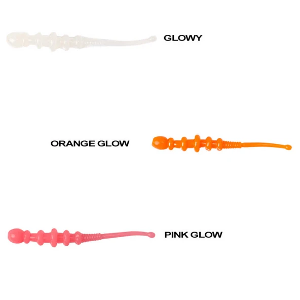 Ryuji Tipsy Worm 5.8cm Silikon Yem (12 Adet)  Standart ORANGE GLOW - 2