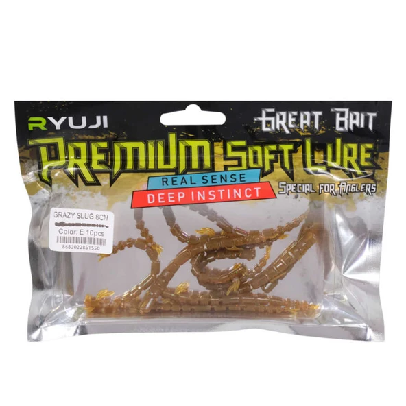 Ryuji Crazy Slug 8cm Silikon Yem (10 Adet)  Standart G - 4