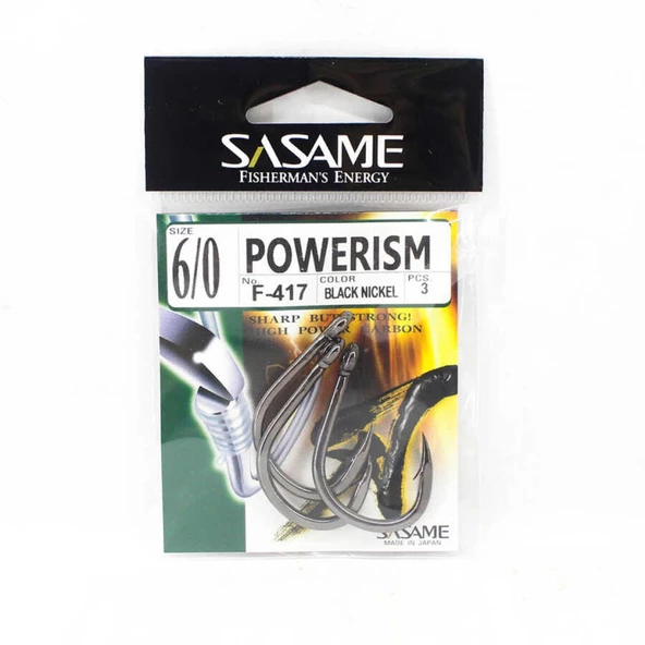 Sasame Powerism F-417 Black Nickel İğne  Standart 2/0