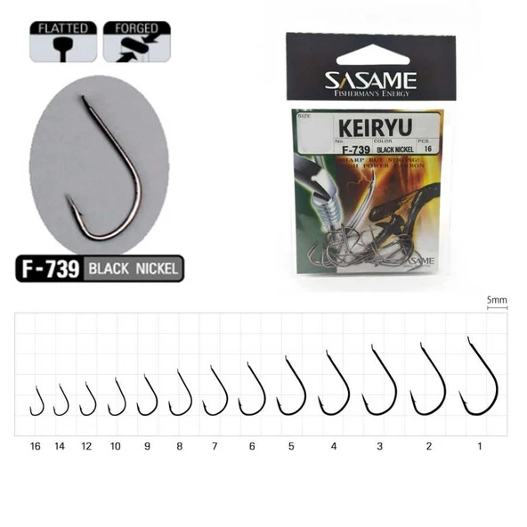 Sasame Keiryu F-739 Serisi Olta İğnesi  Standart 9 - 2