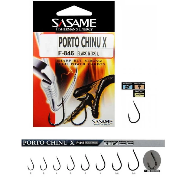 Sasame Porto Chinu X F-846 Serisi Olta İğnesi  Standart 2/0 - 6 adet