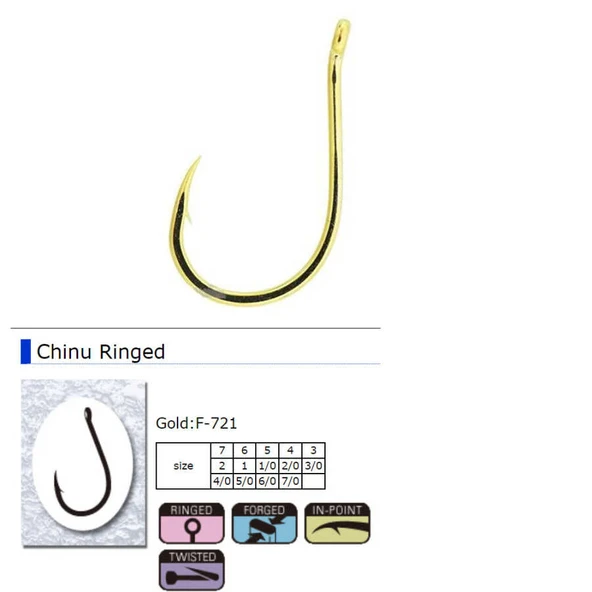 Sasame F-721 Chinu Ringed İğne (Gold)  Standart 2/0 - Resim 2