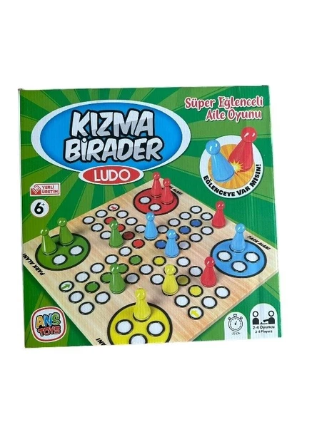 Ahşap Kızma Birader Kutu Oyunu Ludo Kızma Birader (33x33)