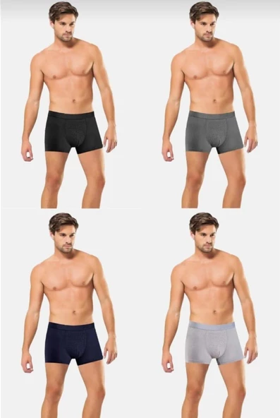 ANIT 1284 ERKEK NEFES ALAN BAMBU KARIŞIK RENKLİ BOXER 8 ADET