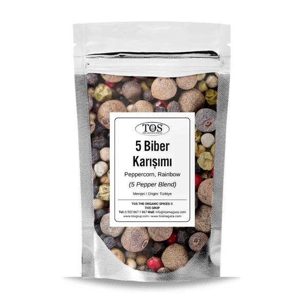 5 Biber Karışımı 50 gr (1. Kalite) Piper nigrum