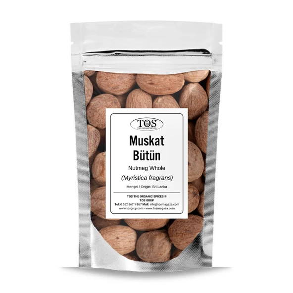 Muskat Bütün 500 gr (1. Kalite) Myristica fragrans
