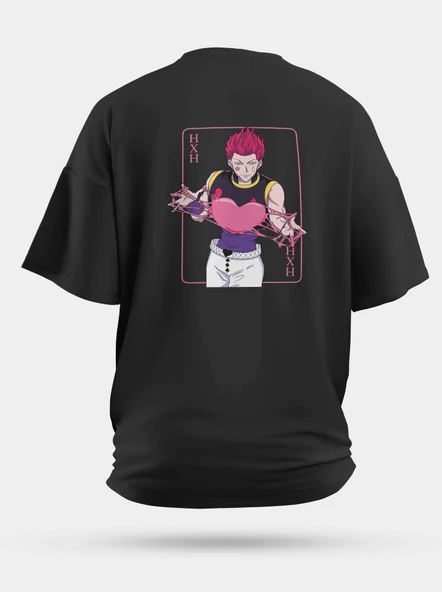 Oversize Hisoka Hunter x Hunter Baskılı Unisex Tişört