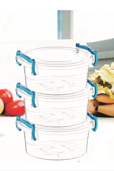 Sweet Yuvarlak Saklama Kabı 3'lü Royaleks-ÇNK2320 ürün görseli 1