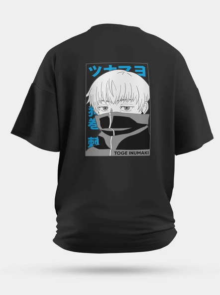 Oversize Toge İnumaki Jujutsu Kaisen Baskılı Unisex Tişört