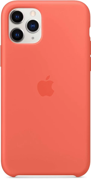 Apple MWYQ2ZM/A iPhone 11 Pro Silikon Telefon Kılıfı, TURUNCU Clementine (Orange)