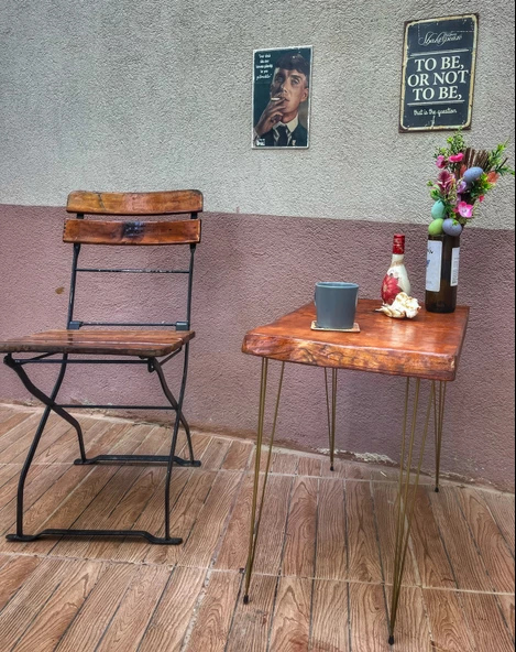 Ahşap Yan Bahçe ve Balkon Sehpa - 5