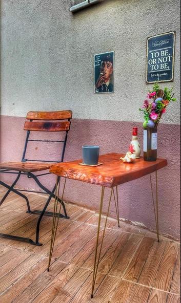 Ahşap Yan Bahçe ve Balkon Sehpa - 2