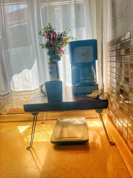 Ahşap Mutfak Banyo Tezgah Üstü Organizer Tekli Raflı Banyo Mutfak Düzenleyici - 4