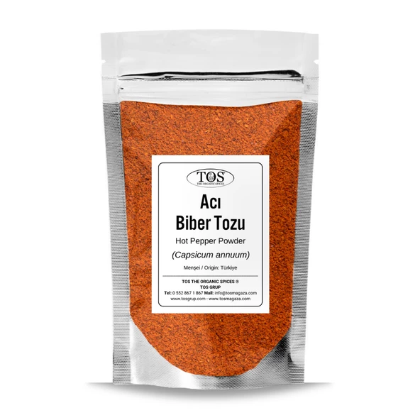 Acı Kırmızı Biber Tozu 250 gr (1. Kalite) Capsicum annuum