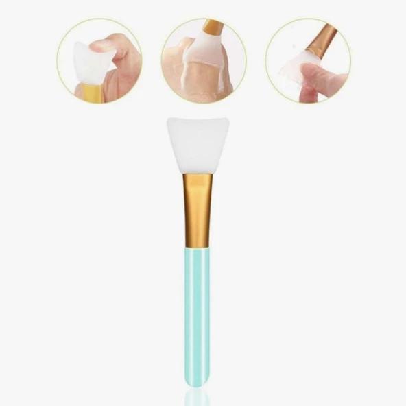 Temizlemesi Kolay İkili Silikon Yüz Cilt Bakımı Maske ve Krem Spatulası - 3