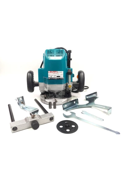 Rolwal   Profesyonel 1600w Devir Ayarlı Çift Kollu Freze Makinesi - 4