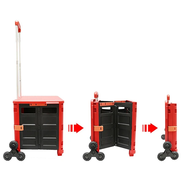 BALATLI   Katlanabilir Merdiven Çıkabilen Market Taşıma Arabası 40 Kg - Resim 3